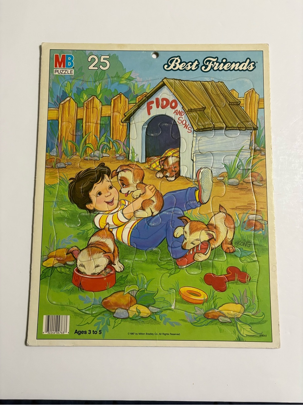 Vintage 1987 Milton Bradley Best Friends 25-Piece Kids Tray Puzzle